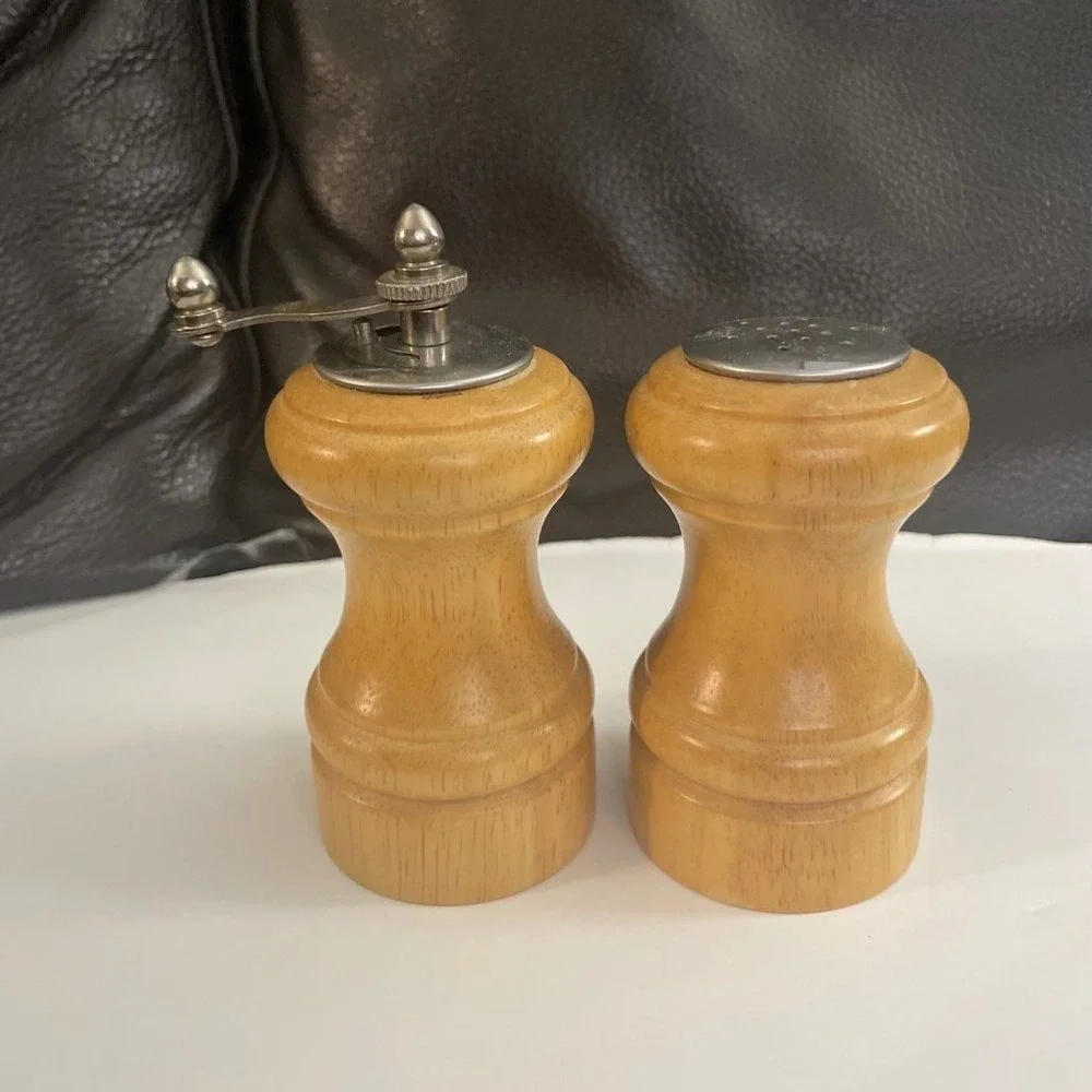 Wooden Salt Pepper Grinder Set Manual Adjustable Grinding Kitchen‎ Tool